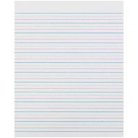 Pacon PACZP2413 Zaner-Bloser Sulphite Handwriting Paper, Dotted Midline, Grade 2, 1/2" x 1/4" x 1/4" Ruled Short, 8" x 10-1/2", 500 Sheets