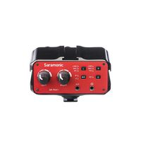 DSLR Preamp, Audio Mixer, Saramonic PAX1 2-Channel Microphone Adapter with Phantom Power, Dual XLR, 6.3mm, 3.5mm Inputs + 3.5mm Output for Canon Nikon Sony DSLR Cameras Pentax Panasonic Camcorders