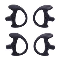Cosmos® 2 Pairs Black Color Replacement Earmold Earbud for Two-Way Radio Coil Tube Audio Kits