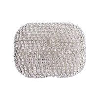 Eve.Ruan Fashion Glitter Diamond Case, Scratch Protection Cover Skin Case for AirPods Pro/3, Shock Absorbing Design, for Girls/Women/Her (Silver)