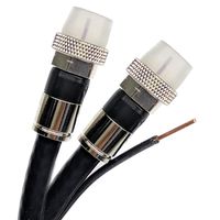125ft 3Ghz AERIAL DUAL RG6 w/GROUND MESSENGER COAXIAL CABLE 18AWG POLE TO POLE TO BUILDING WEATHER SEAL ALL BRASS CONNECTORS UL ETL HD SATELLITE ASSEMBLED IN USA by PHAT SATELLITE INTL