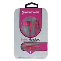 Stereo Headset- With in- line Microphone (pink)