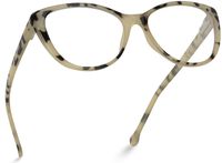 Classic Elegant Women Cat Eye Style Blue Light Blocking Lens Protective Computer Glasses (Cream Tortoise Frame, 61)