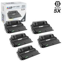 LD Compatible Toner Cartridge Replacement for HP 53X Q7553X High Yield (Black, 5-Pack)