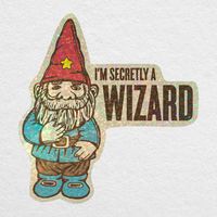 I'm Secretly a Wizard - 6" Printed Glitter Vinyl Decal - for MacBook, car, Laptop, and More!