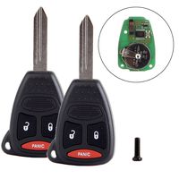 SCITOO Keyless Entry, 2X New Uncut Replacement Keyless Car Entry Remote Key Fob Combo 3-Btn fit Dodge KOBDT04A