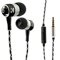 Kicker 46EB54 Premium Wired Earbuds | in-Ear Noise-Isolating Earphones Silicone Ear Tips 3 Sizes | in-Line Mic and Multi-Function Button | Legendary Audio Quality