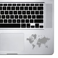 StickAny Palm Series World Map Sticker for MacBook Pro, Chromebook, and Laptops (Silver)