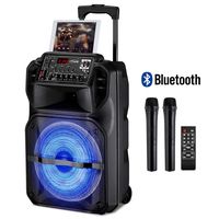 Karaoke Machine, ENKLOV Portable Wireless Karaoke Bluetooth Speaker System with 2 Wireless Microphones, Built-In Retractable Handle, Sing Karaoke Machine for Kids & Adults