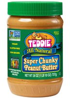 Teddie All Natural Peanut Butter, Super Chunky, 26-Ounce Jar (Pack of 3)