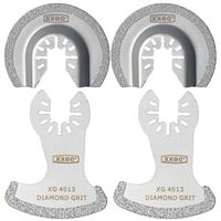XXGO 4 Pcs Oscillating Multi Tool Diamond Segment Swing Semi Circle Grit Grout Saw Blades XG4002D