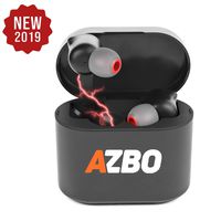 AZBO True Wireless Bluetooth Earbuds 5.0 by AZBO - iOS Android Compatible in-Ear Headphones - IPX Waterproof Stereo Sound Earphones with Microphone and Charging Case - 7 Hours Extended Playtime