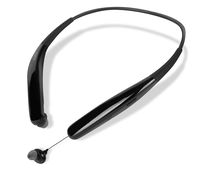 EXFIT BCS-200 Wireless Bluetooth Headphones, Retractable Earbuds, Splash and Sweat Resistant, Siri and Google Assistant Compatible, 15 Hour Battery (Black)