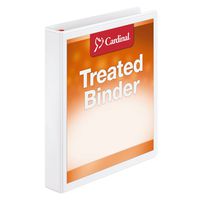 Cardinal Treated Binder ClearVue Locking Slant-D, 1 Inch, White (32100)