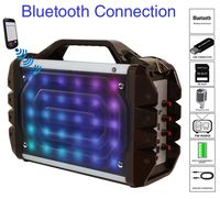 Boytone BT-52M Portable Boombox Bluetooth Speaker with Microphone, FM Radio, USB Port | MP3| AUX Ports, Built in Rechargeable Battery | Flashing DJ Lights | Remote Control