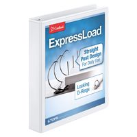 Cardinal ExpressLoad ClearVue Locking D-Ring Binder, 1.5-Inch, White (49110CB)