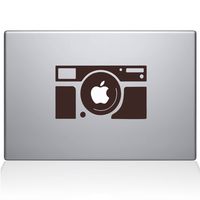 The Decal Guru Rectangular Camera Decal Vinyl Sticker, 15" MacBook Pro (2015 & Older Models), Brown (2306-MAC-15P-BRO)