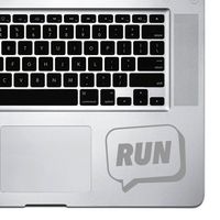StickAny Palm Series Run Speech Bubble Sticker for MacBook Pro, Chromebook, and Laptops (Silver)