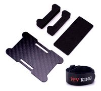 FPVKing LiPo Battery Protection Base Plate  20mm x 250mm Non-slip Battery Strap and Mat Pads for RC 3S 4S LiPo Battery FPV Racing Drone Quadcopter Frame