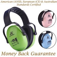 Amplim Hearing Protection Earmuff for Toddlers, Teens and Adults. Noise Cancelling Headphones for Kids. Autism Spectrum Ear Defenders - Airplane, Concert, Outdoor, School - Green