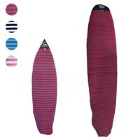 Ho Stevie! Surfboard Sock Cover - Light Protective Bag for Your Surf Board [Choose Size and Color] (Red and Gray, 6'6")