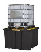Justrite 28674 EcoPolyBlend 372 Sump Capacity, 55" x 55" x 37.5" (LXWXH), 9000 Load Capacity IBC Pallet