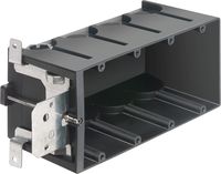 Arlington FA104 Switch/Outlet Box, 4-Gang, Adjustable, Depth: 3-9/16", Non-Metallic
