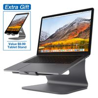 Bestand Laptop Stand - Aluminum Cooling Computer Stand & Cell Phone Stand for Apple MacBook Air, MacBook Pro, All Notebooks, Grey (Patented)