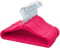 AmazonBasics Kids Velvet Non-Slip Clothes Hangers, 30-Pack, Pink