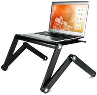Mount-It! Ergonomic Laptop Stand, Adjustable Vented Laptop Table, Portable and Lightweight, Multifunctional for Work, School, Home, and Bed