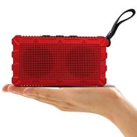 Portable Wireless Bluetooth Speaker IP67 Waterproof Mini Pocket-Sized Powerful Sound Outdoor Speaker, Handsfree Calling, Enchanced Deep Bass, 8-Hour Playtime (Red)