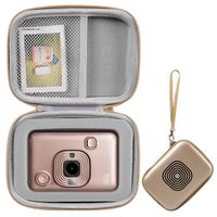 Camera Case Compatible for Fujifilm Instax Mini Liplay Hybrid Instant Camera with Hand Strap (Rose Gold)