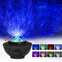 Star Projector, Ocean Wave Night Light Projector with Adjustable Lightness Remote Control Timer 10 Lighting Modes and Built-in Music Speaker for Kids Adult Bedroom Living Room