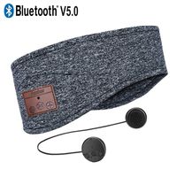 Azzker Bluetooth Headband, Bluetooth V5.0 Wireless Hands-Free Sleep Headphones Sports Headband with Detachable Ultra-Thin HD Stereo Speakers and Mic for Sleeping Yoga Calls Travel & Hiking-Gray