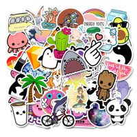 Stickers for Water Bottle, 50 PCS Cute Aesthetic Trendy Vinyl Waterproof Sticker Pack for Laptop Suitcase Car Notebook Phone Guitar Skateboard Girls Kids Teens (Cute Series 1)