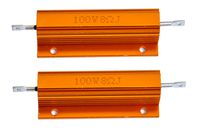 Cutequeen 2PCS 100W Watt 8 Ohm Aluminum Case Wirewound Chassis Mounted Resistor (Pack of 2)