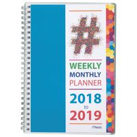 Mead 2018-2019 Academic Year Weekly & Monthly Planner, Small, 5 x 8, Customizable, Typography, Design Will Vary (CAW42010)