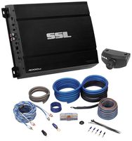 SSL Sound Storm FR4000.1 4000 Watt Mono Car Amplifier Class D+Amp Kit+Bass Knob