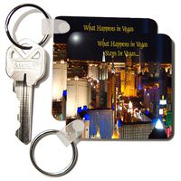 3dRose What Happens in Vegas Stays In Vegas - Key Chains, 2.25 x 4.5 inches, set of 6 (kc_4398_3)