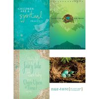 Tree-Free Greetings Little Spirit New Baby Card Assortment, 5 x 7 Inches, 8 Cards and Envelopes per Set (GA31486)