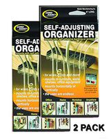 Cable Management - Cord Organizer - Cord Away Self-Adjusting Organizer - Cable Manager - 6" Black (2-Pack)