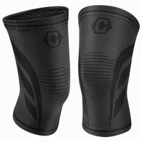 CAMBIVO 2 Pack Knee Brace, Knee Compression Sleeve Support for Running, Arthritis, ACL, Meniscus Tear, Sports, Joint Pain Relief and Injury Recovery (Larg, Ns70 Black)