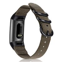 Fintie Bands for Fitbit Charge 3, Soft Woven Nylon Sports Band Replacement Strap for Fitbit Charge 3 and Charge 3 SE Fitness Activity Tracker Women Men (Desert Tan)