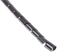 UV Polyethylene Spiral Wrap Cable Harness, 0.393" OD x 0.295" ID, 0.295" - 2.36" Bundle Range, Black