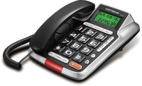 DTI DTP035 Big-Button Corded Phone with Caller ID, Speakerphone, Hands-Free Dialing and Speaking Function, 16 Outgoing Call Memories, LCD Display and 20 Ringer Tone Selection
