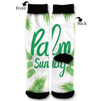 HAIDILUN Palm Sunday Background Casual Anti Slip Crew Socks for Women Men