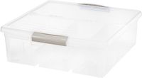 IRIS Large Media Storage Box, 3 Pack, Clear