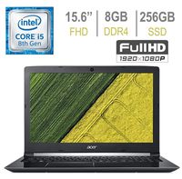 Acer Premium Aspire 5 A515 15.6-inch FHD (1920x1080) Widescreen Laptop PC, 8th Gen Quad-Core Intel i5-8250U up to 3.4GHz, 8GB DDR4, 256GB SSD, Stereo speakers, Intel UHD Graphics 620, Windows 10