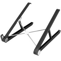 VIVO Black Universal Foldable Laptop Stand, Adjustable Riser | Portable Desktop Device Holder Designed for MacBook, Notebook, iPad, Tablet, and More (STAND-V000Y)