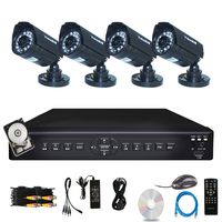 iSmart 8 Channel H.264 CCTV Security Surveillance HDMI Motion Recording DVR & 4 CMOS Outdoor Weatherproof IR Night Vision Bullet 600TVL Cameras with pre-installed 2TB Hard Drive (D6108DH + 2TB + C1030DP6x4)